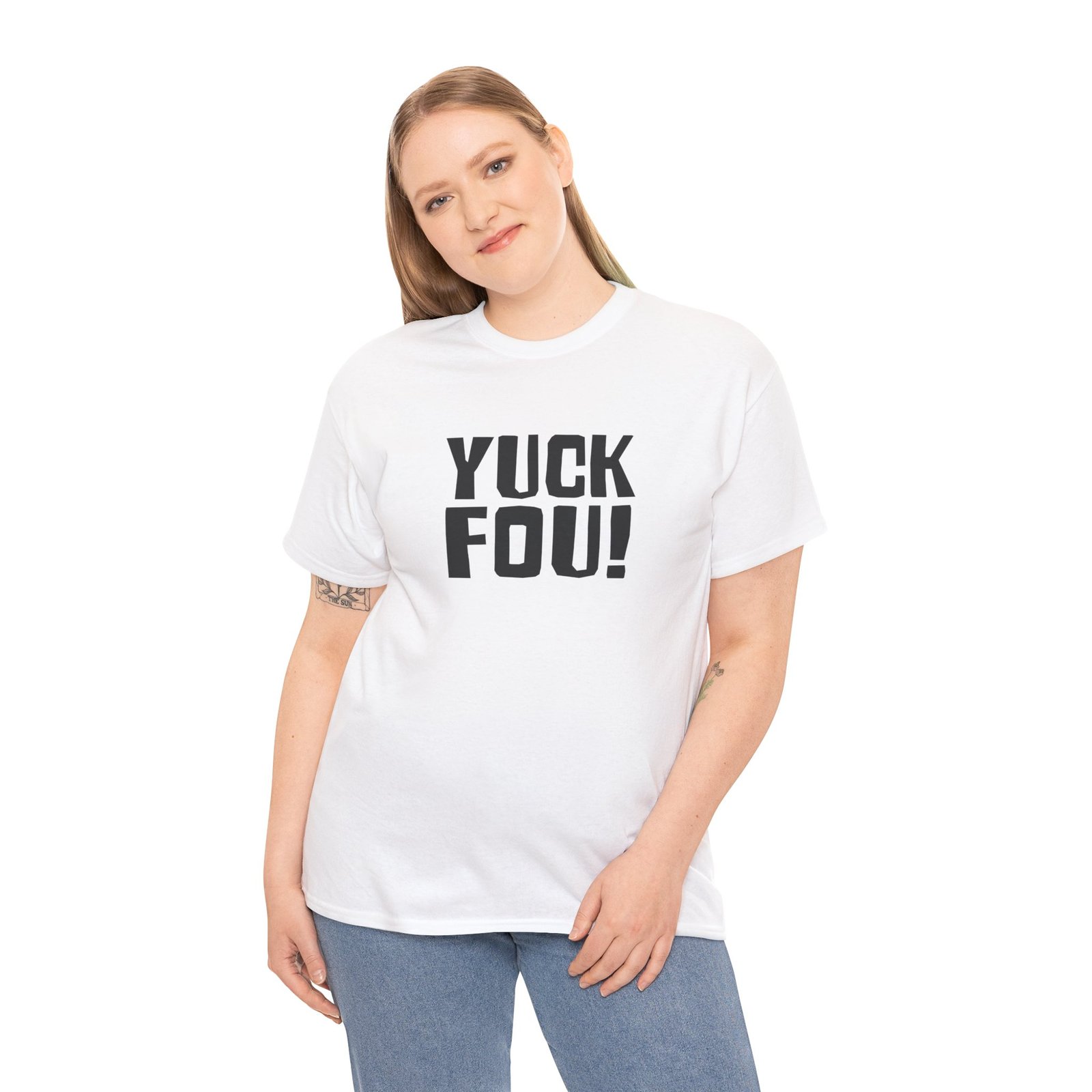 Funny Yuck Fou Unisex Heavy Cotton Tee - Perfect for Casual Wear or Gift - Image 3