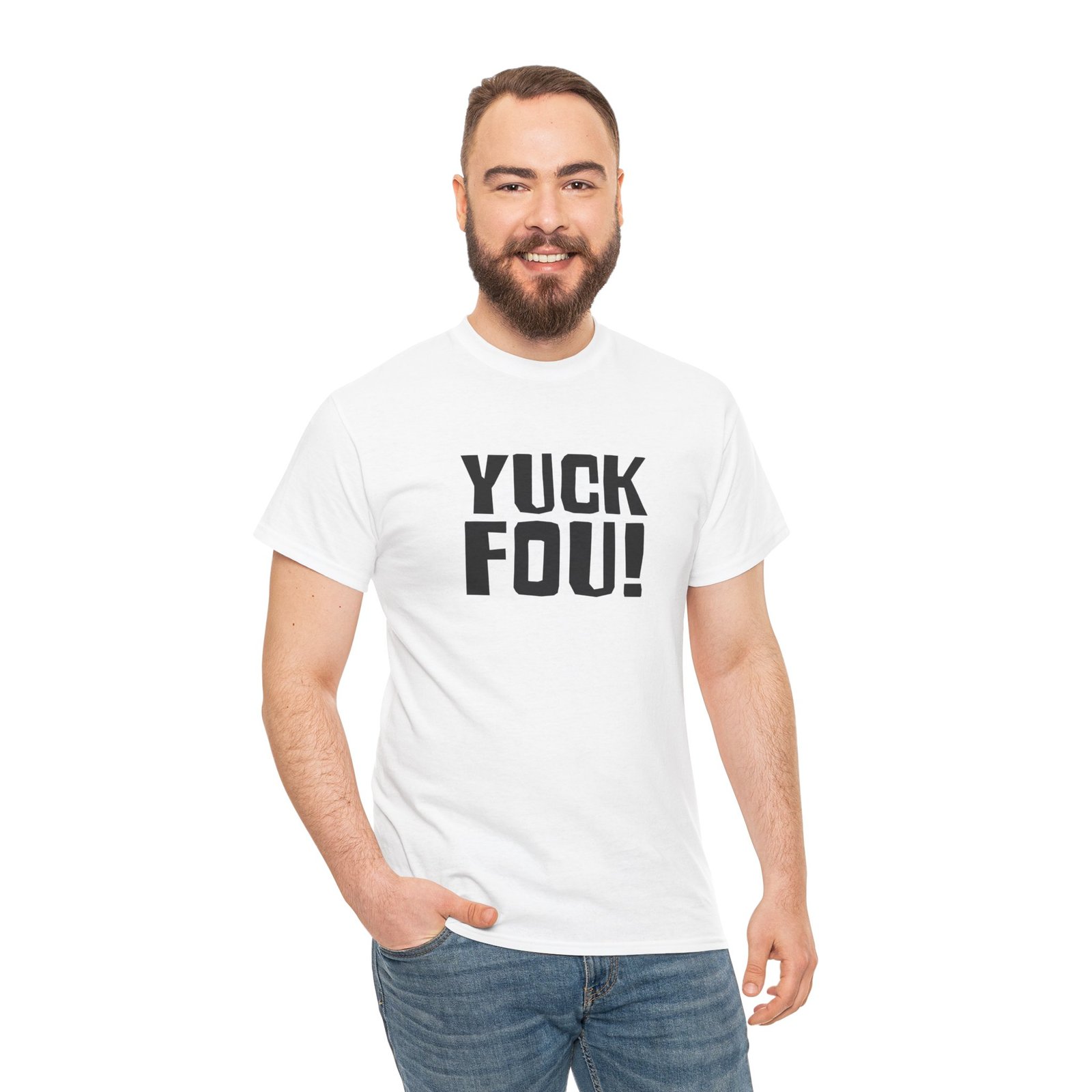 Funny Yuck Fou Unisex Heavy Cotton Tee - Perfect for Casual Wear or Gift - Image 4